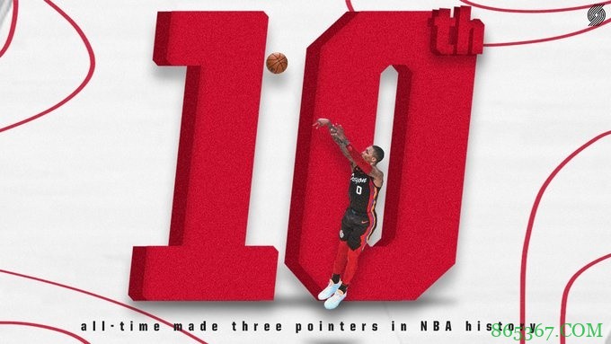 一战收获多项纪录 利拉德22分4板5助无力终结连败