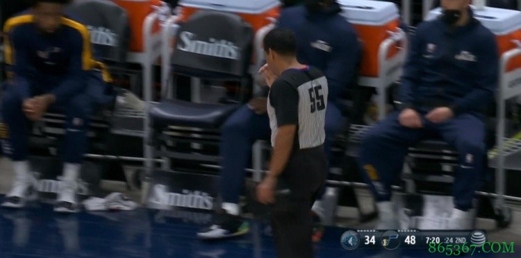 爵士VS森林狼裁判肯尼迪遭遇未公开伤病 本场不会回归