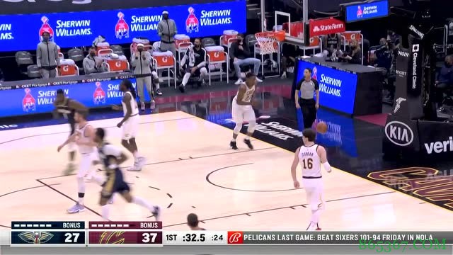 ?锡安38+9 英格拉姆27+8 乐福19+5 鹈鹕战胜骑士