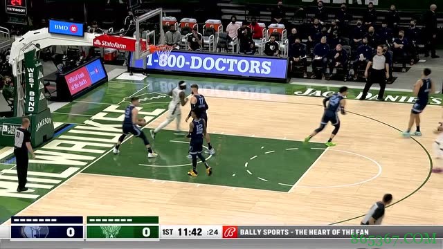 ?阿伦26分 布鲁克斯21+6 字母哥28+11+8 灰熊力克雄鹿