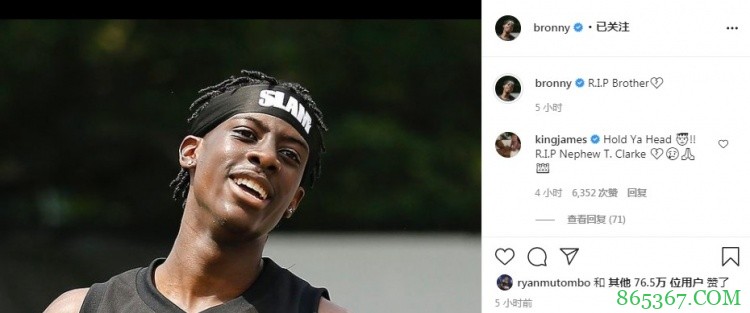 ??詹姆斯、塔图姆、唐斯等NBA球星发文悼念克拉克