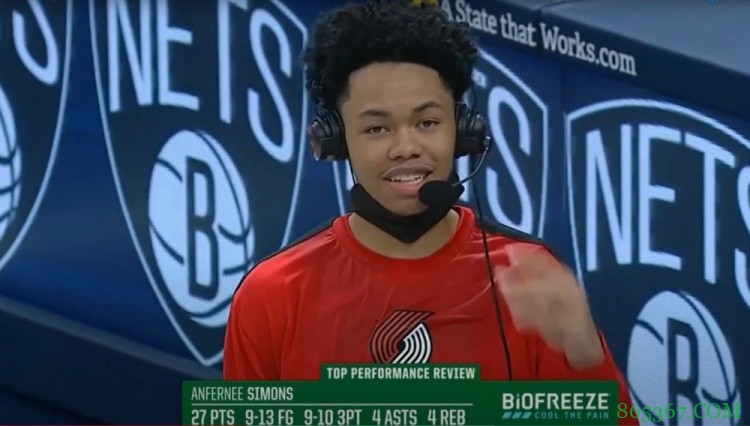 安芬尼-西蒙斯：CJ叫我一直投 利拉德在第二节奠定了防守