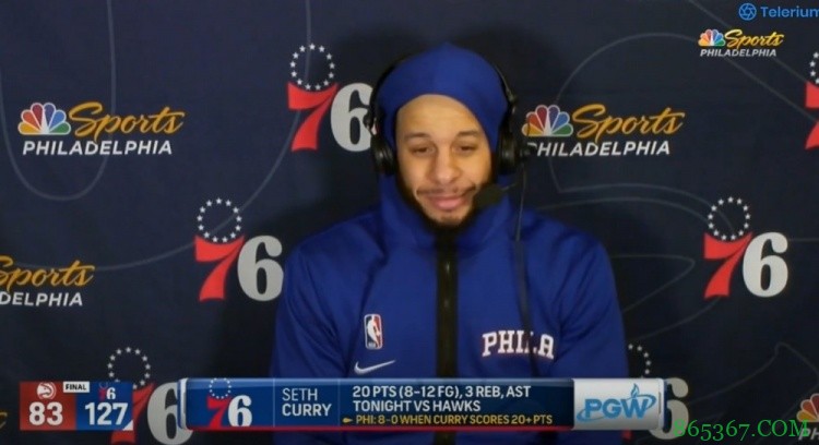 赛斯-库里:西蒙斯防守端存在感很足 队友突破为我创造了好机会