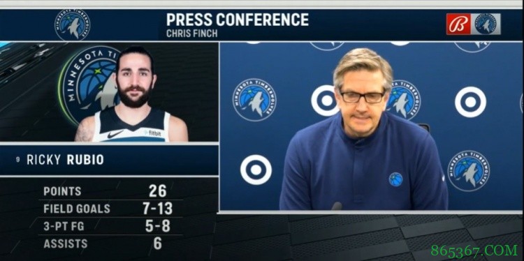 芬奇：卢比奥今晚投篮节奏很好 进攻篮板是获胜的关键