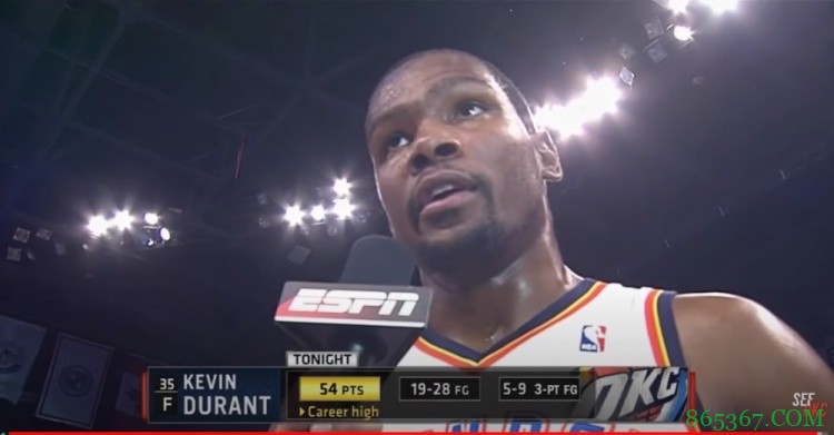 【重温经典】雷神下凡 杜兰特对飙水花狂砍54分生涯最高