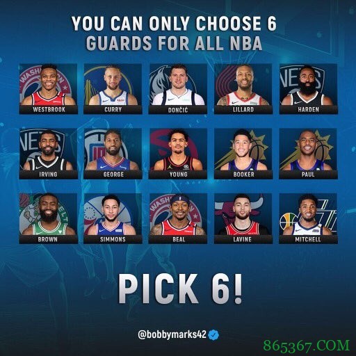 ?【投票】名记晒图发问:本赛季最佳阵容后卫人选!15选6!