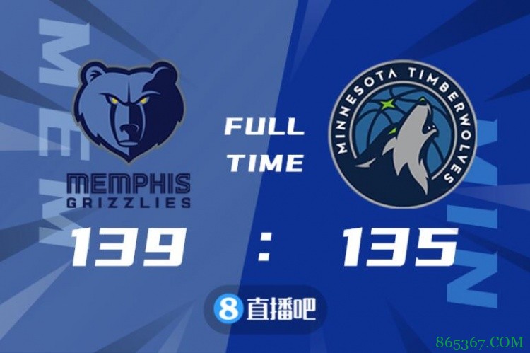 ?莫兰特37+10 爱德华兹42+6+7 灰熊力克森林狼止2连败