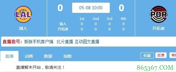 ??湖人战绩与开拓者持平 明天将正面对决!