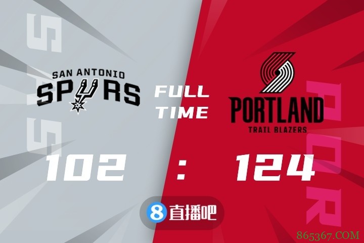 ?利拉德30+8 CJ27+5 沃克18+8 开拓者轻取马刺拿3连胜