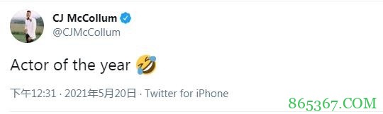 CJ：年度最佳演员? 詹姆斯想趁机休息一下