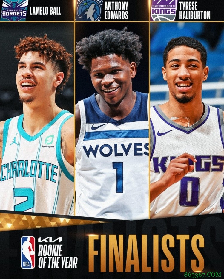 官方:三球&爱德华兹&哈利伯顿入围最佳新秀最终候选名单