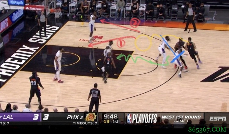 【录像分析室】有备而来，揭秘太阳队用四招破解湖人包夹