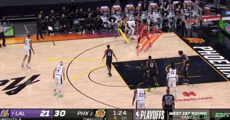 【录像分析室】有备而来，揭秘太阳队用四招破解湖人包夹