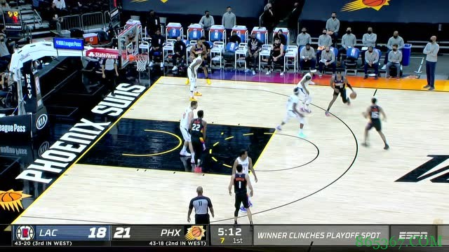 ?保罗28+10 乔治25+10 小卡缺战 太阳力克快船锁定季后赛