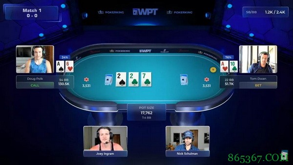 Doug Polk在WPT单挑赛首轮击败Tom Dwan