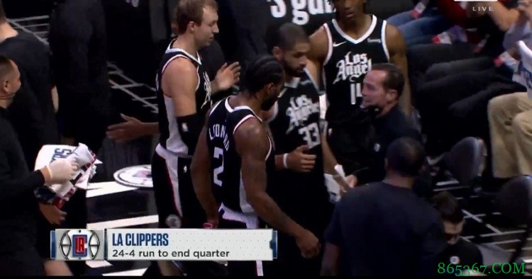 稳了?快船在第三节打出24-4攻击波 领先15分进入末节