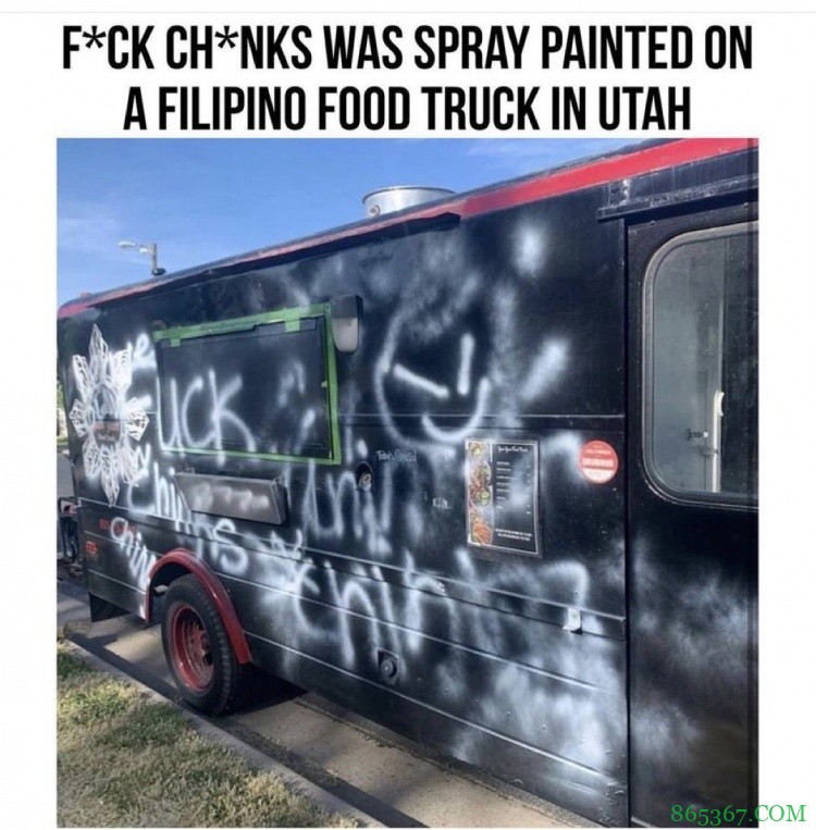球星！克拉克森协助盐湖城一被反亚裔破坏的餐车重新喷漆