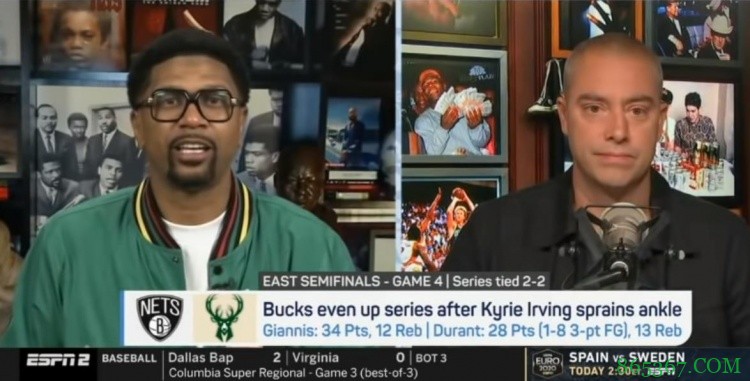 杰伦-罗斯：不相信字母哥故意伤害欧文 但没必要跑欧文下方抢板