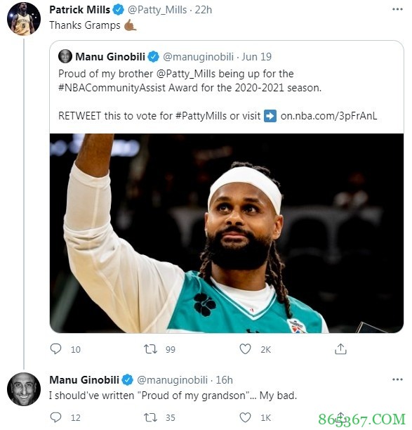 吉诺比利为米尔斯拉票不忘调侃：为我的“孙子”感到骄傲