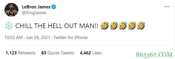 特雷-杨连续装X取分送出妙传 詹姆斯发推：❄你冷静点！?