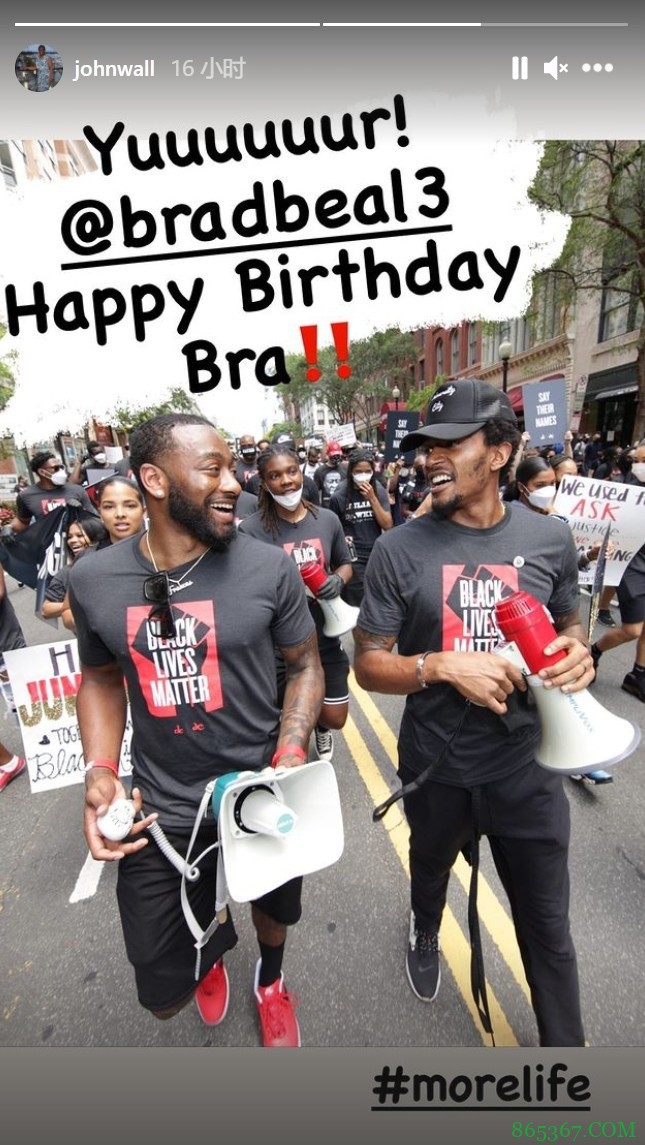 永远的奇才双枪!沃尔更新INS祝比尔生日快乐