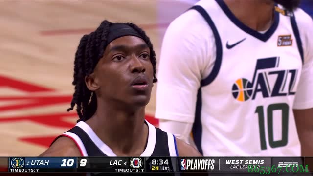 ?曼恩39分 乔治28+9+7 米切尔39+9+9 快船胜爵士晋级西决