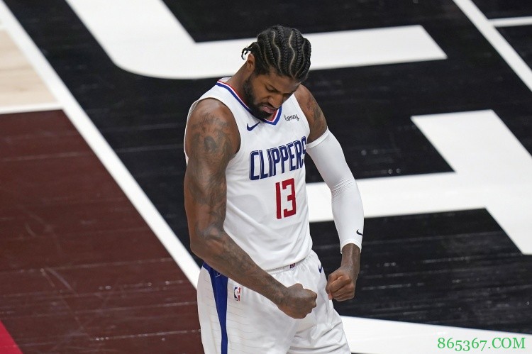 季后椒！乔治本轮场均能砍29分9.5板4.8助 三项命中率44/42/90%