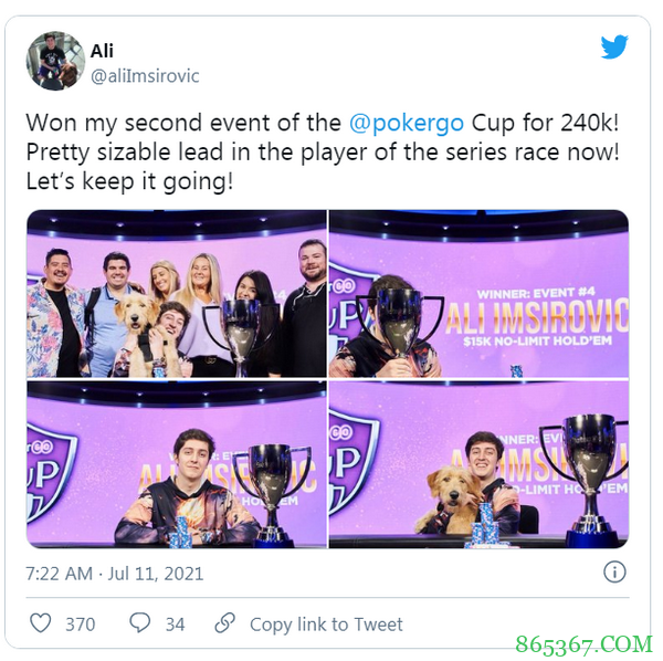 拿下第八冠Ali Imsirovic在2021年已经超神