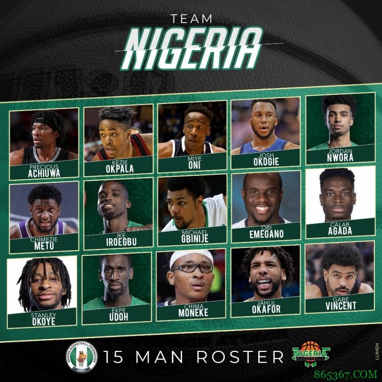 尼日利亚15人奥运集训名单：多达8名NBA球员 热火3人在列