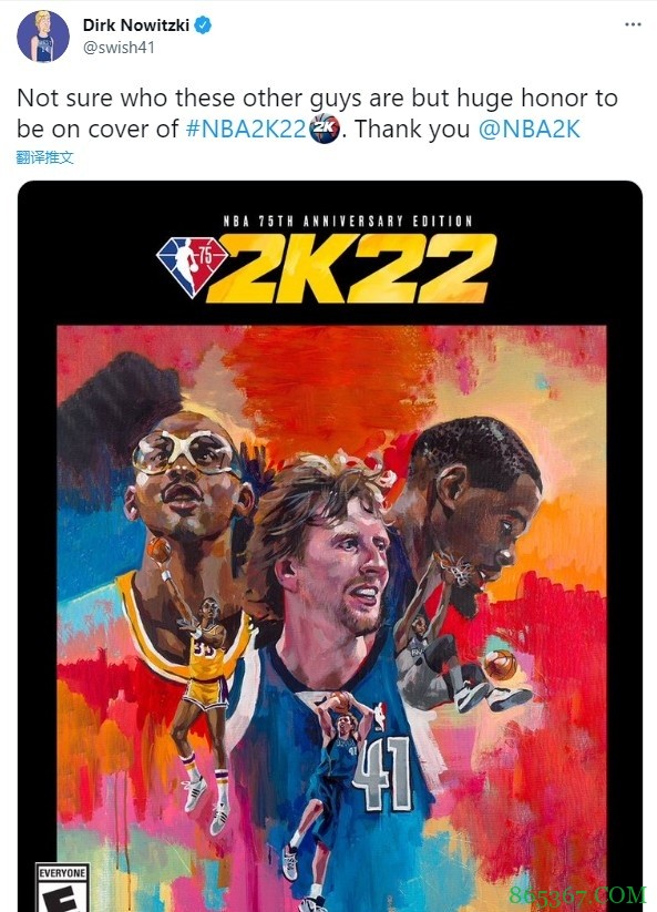 ?诺维茨基发推：不太清楚其他俩人是谁 但很荣幸能登上封面