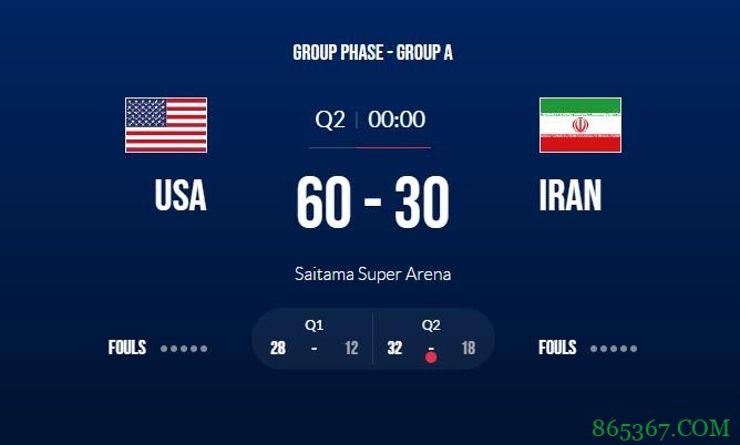 ?利拉德7记三分21分 塔图姆14分 美国54分大胜伊朗