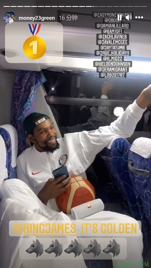 追梦@詹姆斯:我们得金牌了!?????
