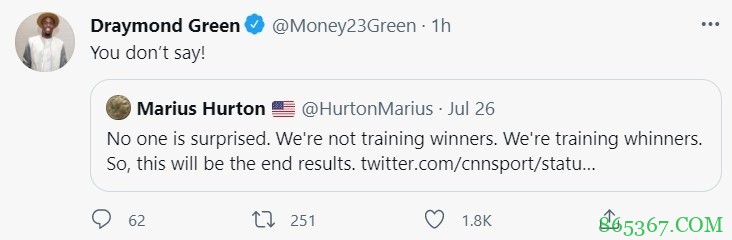 追梦赛后再度喊话质疑者 并在社媒一一转发质疑言论