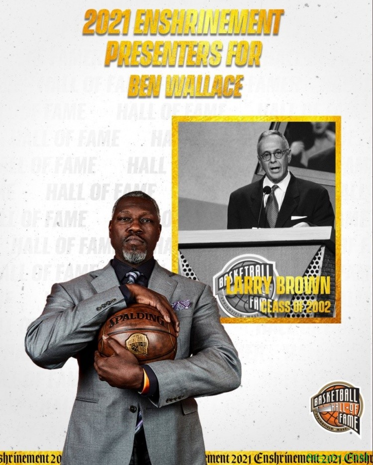 官方：老帅拉里-布朗将担任本-华莱士的名人堂引荐人