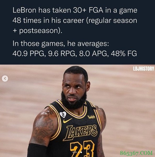 詹姆斯转发骑士队史单场得分纪录数据：闭嘴！过气的国王