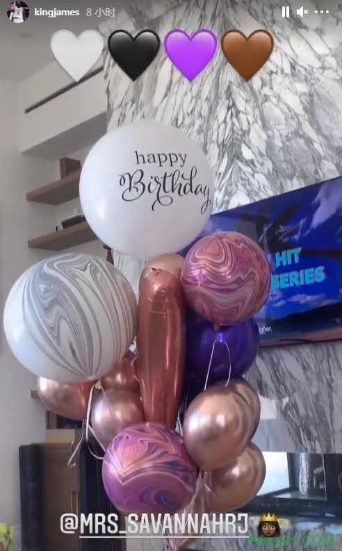 詹姆斯祝妻子生日快乐:女王中的女王??