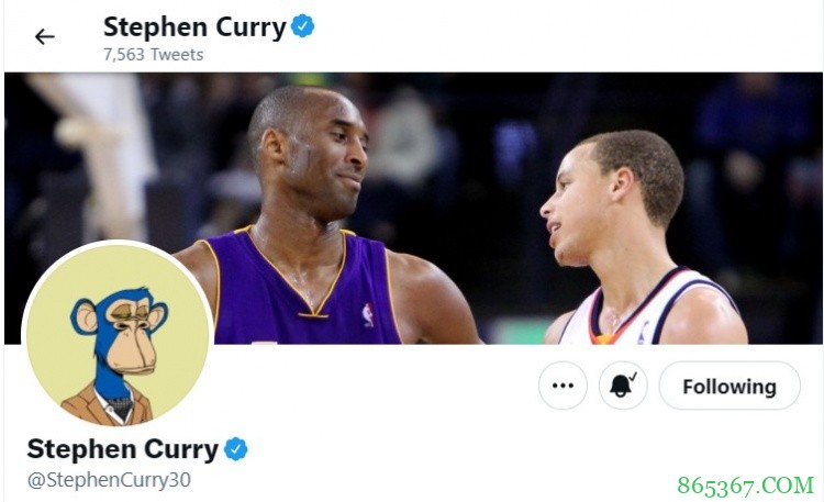 库里晒自拍模仿社媒新头像 该头像价值180000美金