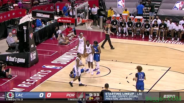 ?夏联-穆迪埃14分 斯克拉布15+10 开拓者击败快船