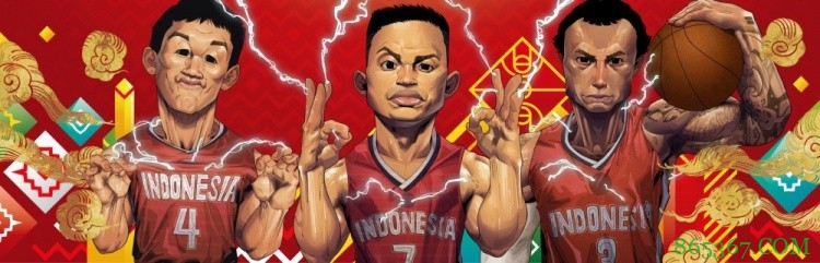 FIBA亚洲杯官推晒合作日本插画师所绘中国男篮形象