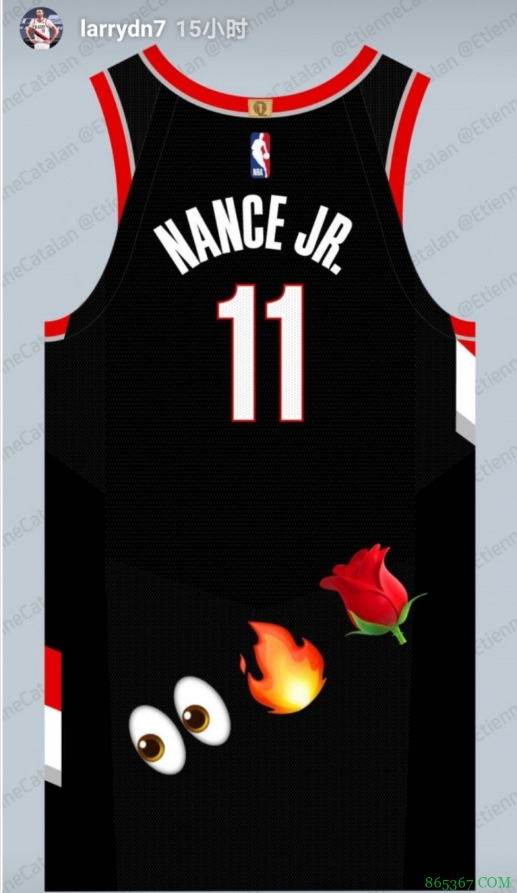 小南斯晒出自己的开拓者球衣 新赛季将身穿11号