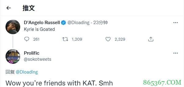 唐斯：？？？拉塞尔发推疑似支持欧文：凯里就是历史最佳