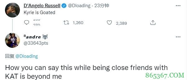 唐斯：？？？拉塞尔发推疑似支持欧文：凯里就是历史最佳