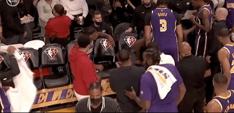 魔术师42年未见湖人替补席如此吵起来，这队伍詹姆斯不好带啊