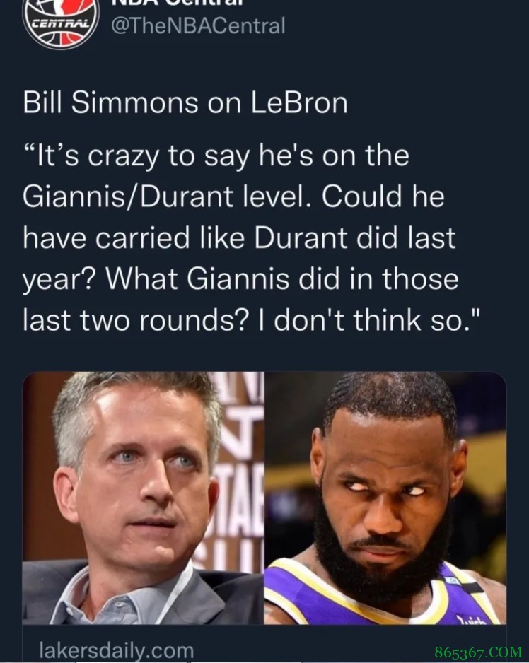 评论员称詹姆斯不如KD/字母哥 詹姆斯妻子评论:说的啥玩意儿?