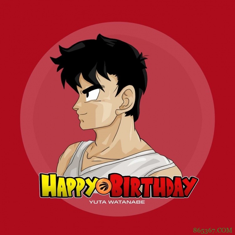 猛龙官方制作龙珠风格海报为渡边雄太庆祝27岁生日