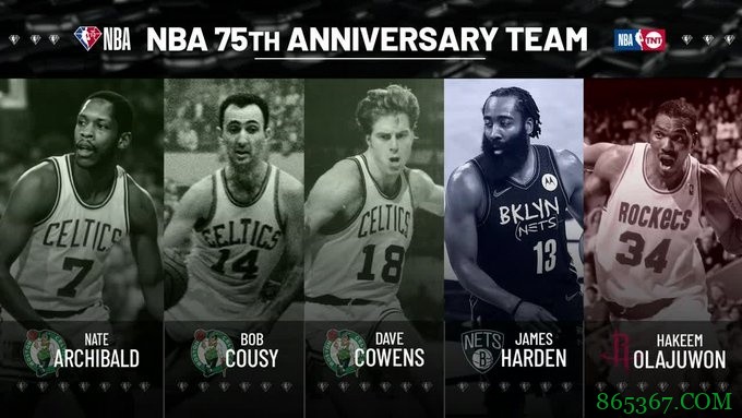 NBA官方75大球星首批25人：字母哥、杜兰特、哈登、纳什在列