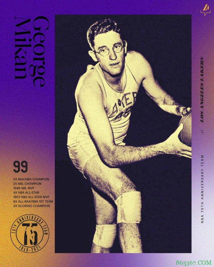 豪门！湖人官推晒照恭喜队史13名球员入选75大球星