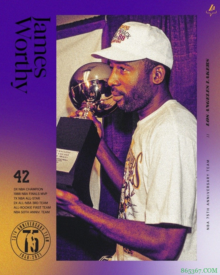 豪门！湖人官推晒照恭喜队史13名球员入选75大球星