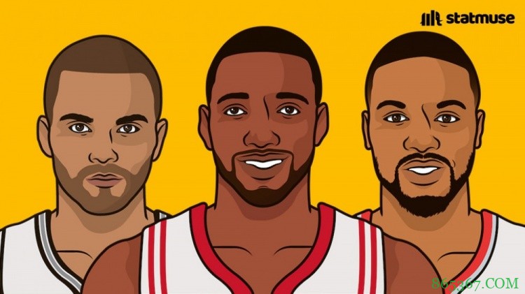 美媒晒三位球星生涯荣誉对比:利拉德进了75大 帕克、麦迪则没有