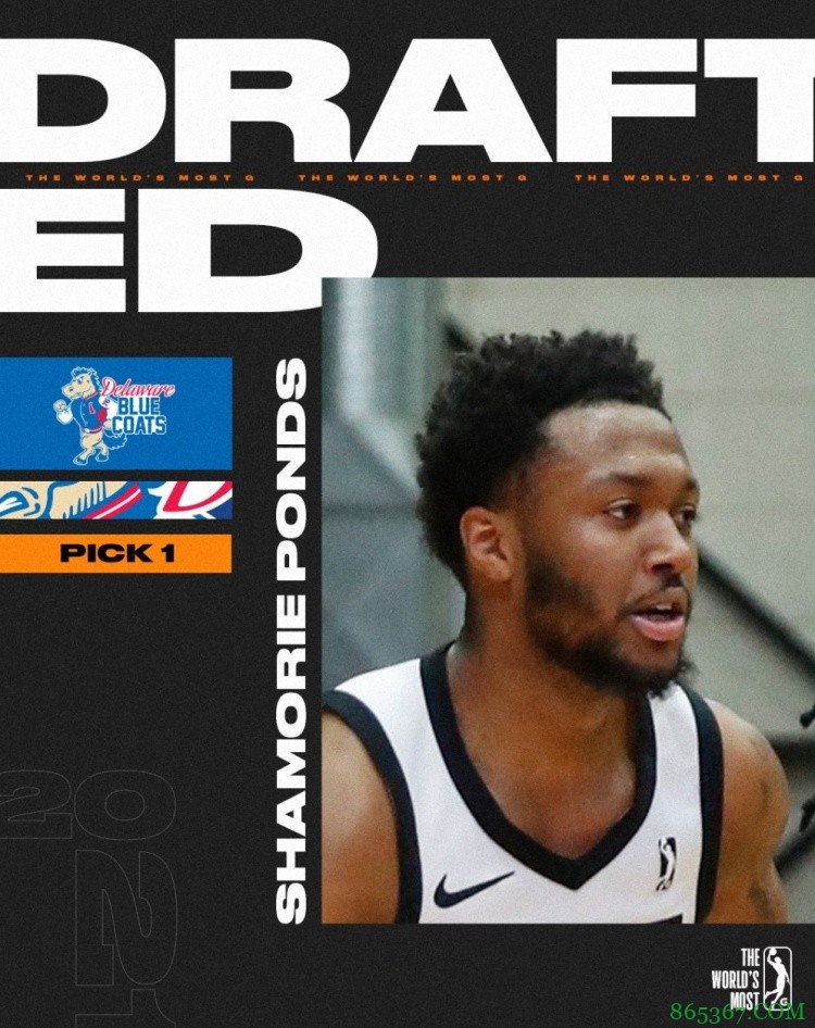 发展联盟选秀大会：76人附属球队用状元签选中沙莫里-庞兹